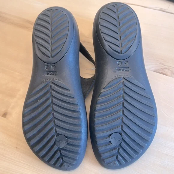 Crocs Sexi Serena Black Sandals 10 - Picture 4 of 4